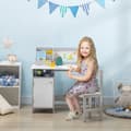 Miniatyrbild 2 av 7: Rootz Children's Desk Set - Kid's Learning Desk - Studiemöbler - Främjar goda vanor - 90x45x85cm, grå och vit
