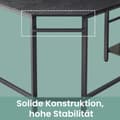 Miniatyrbild 3 av 5: Bureau – L-Vormig – 2 Planken – Zwart – Houtnerf