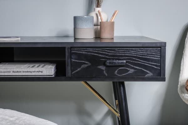 FURNLUX TYÖPÖYTÄ KULTAINEN MUSTA & KULTAINEN 60CM