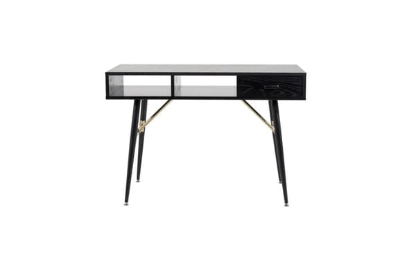 FURNLUX TYÖPÖYTÄ KULTAINEN MUSTA & KULTAINEN 60CM