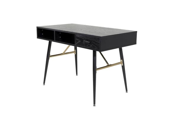 FURNLUX TYÖPÖYTÄ KULTAINEN MUSTA & KULTAINEN 60CM