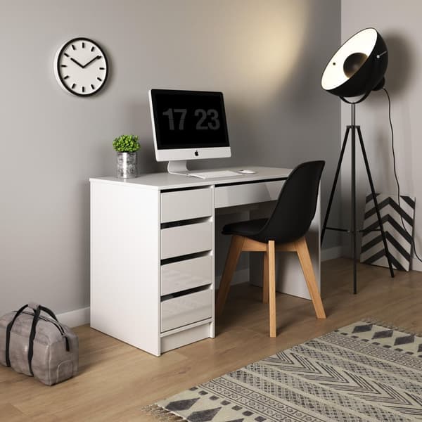 FURNLUX SKRIVEBORD ADA HVID & BLANK REN HVID 120CM