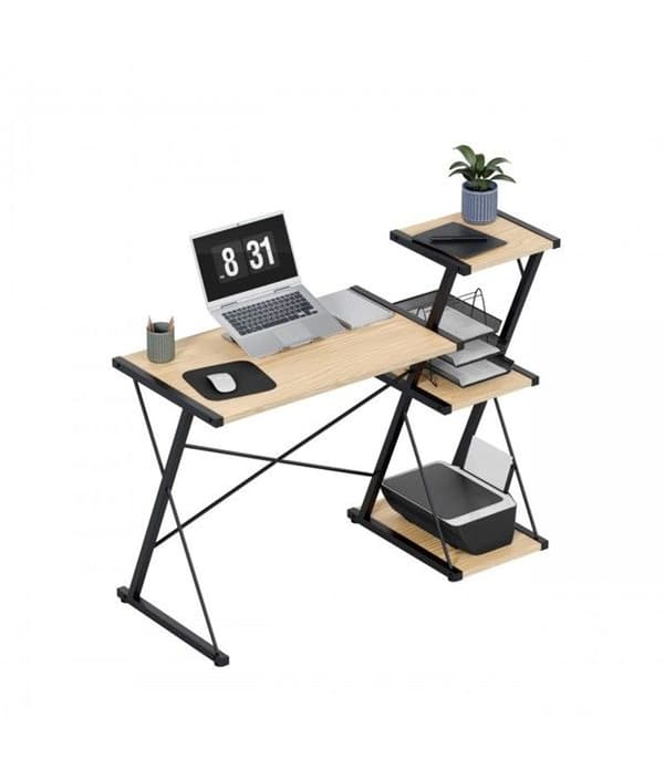 Skrivbord med hyllor - MARK ADLER - Ledare 3.5 Craft - Kompakt design - Praktisk förvaring - Metallstruktur