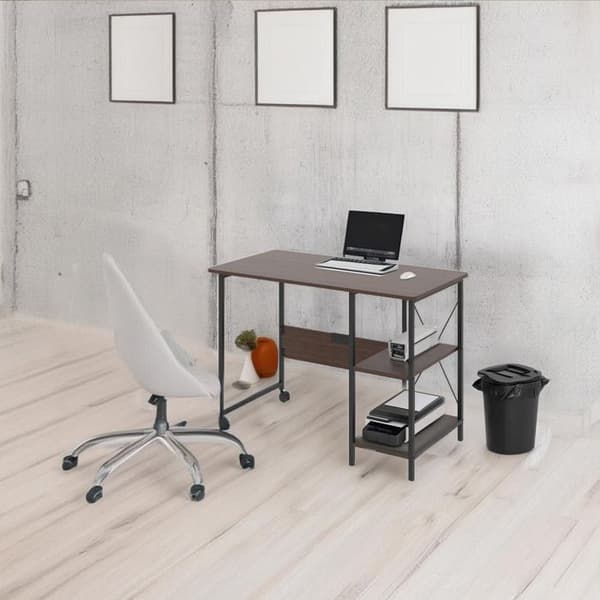 Maclean loft skrivbord, dimensioner: 107x45x75cm, max - 150 kg, med skiva, färg mörk valnöt, MC-411 B