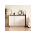Miniatyrbild 3 av 6: Bureau, vridbar L-formad skrivbord, skrivbord, sminkbord, vit 110 cm