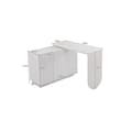 Miniatyrbild 5 av 6: Bureau, vridbar L-formad skrivbord, skrivbord, sminkbord, vit 110 cm