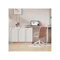 Miniatyrbild 1 av 6: Bureau, vridbar L-formad skrivbord, skrivbord, sminkbord, vit 110 cm