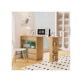 Miniatyrbild 4 av 6: Bureau, L-formad skrivbord med hylla, snurrande bordsskiva med LED-belysning