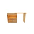 Miniatyrbild 5 av 6: Bureau, L-formad skrivbord med hylla, snurrande bordsskiva med LED-belysning