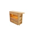 Miniatyrbild 6 av 6: Bureau, L-formad skrivbord med hylla, snurrande bordsskiva med LED-belysning