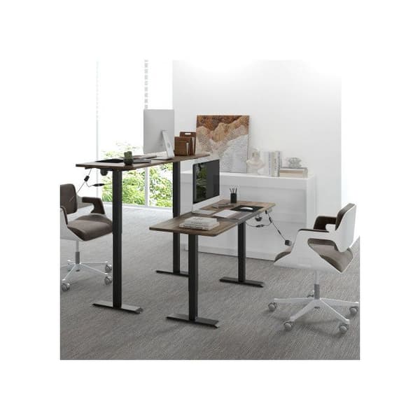Vinsetto Elektriskt skrivbord med motor, naturlig + svart, 140x70x72-116 cm
