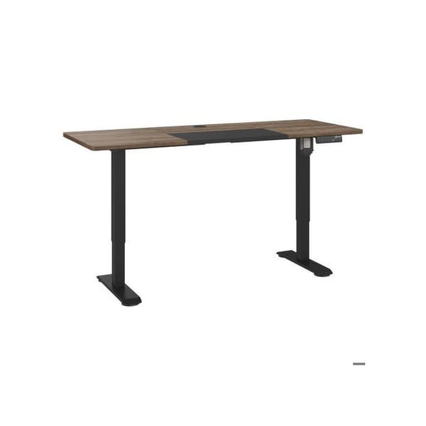 Vinsetto Elektriskt skrivbord med motor, naturlig + svart, 140x70x72-116 cm