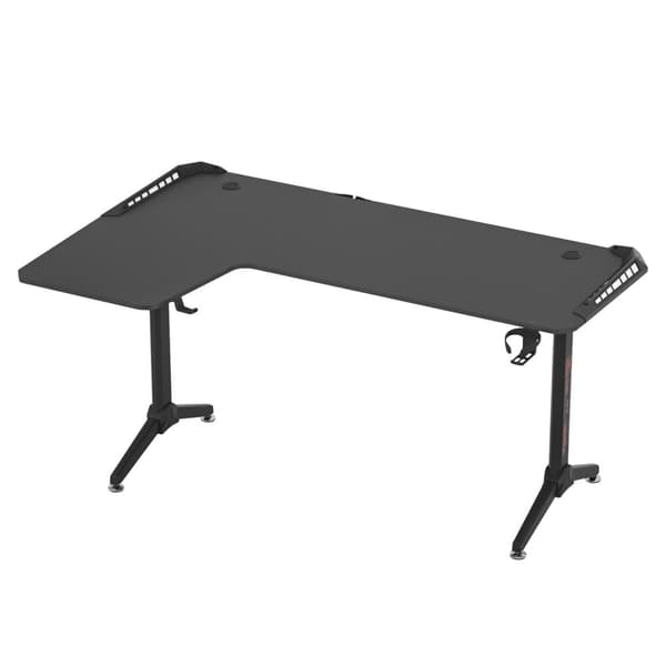 L-formad speldesk, RGB LED-lampor, robust konstruktion,Vänster