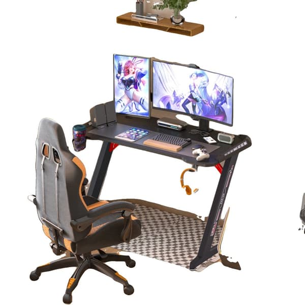Speldesk, RGB LED-lampor, robust konstruktion,svart