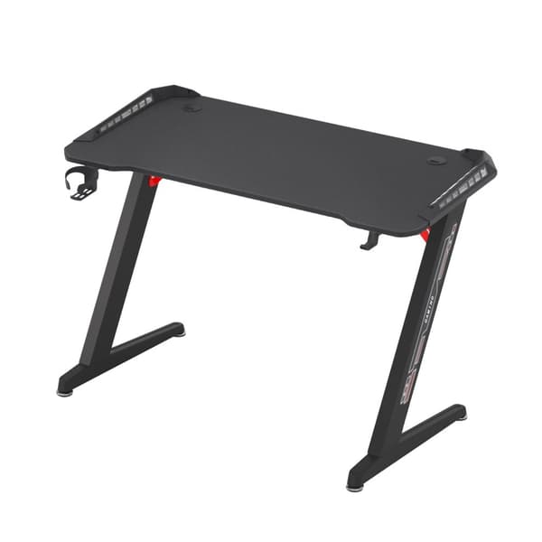 Gamingbord, rummelig overflade, holdbar metal konstruktion,sort