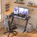 Miniatyrbillede 2 af 2: Gamingbord, RGB LED-lys, robust konstruktion,sort