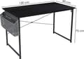Miniatyrbillede 2 af 2: Computer skrivebord, opbevaringspose, træ, 120 x 60 cm Sort