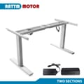 Miniatyrbild 2 av 2: Justerbar skrivbordsstomme, dubbelt motorssystem, upp till 150 kg belastningskapacitet.,Vit Två Delar