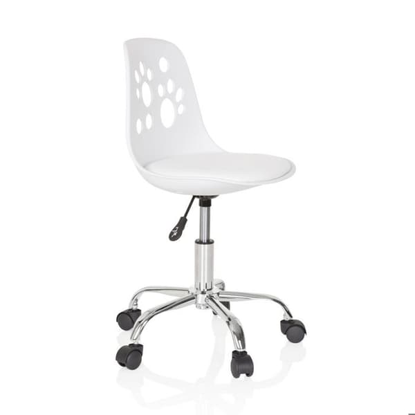 Snesstol för barn - hjh OFFICE - FANCY I - Vit - konstläder