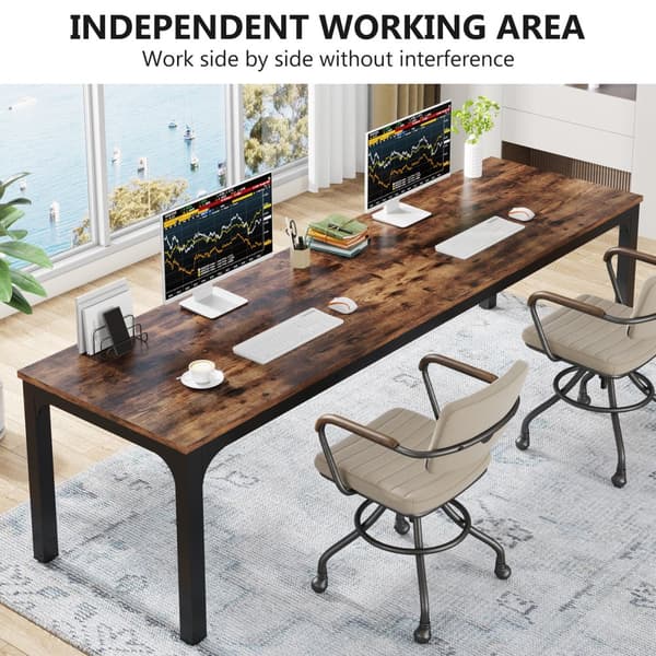 Tribesigns Datorbord - Skrivbord - 200 x 70 x 75 cm - Arbetsbord - Industriell stil