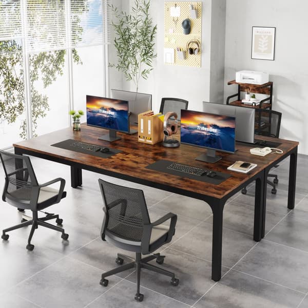 Tribesigns Datorbord - Skrivbord - 200 x 70 x 75 cm - Arbetsbord - Industriell stil