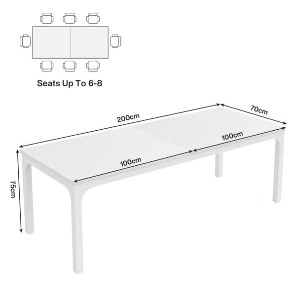Tribesigns Datorbord - Skrivbord - 200 x 70 x 75 cm - Arbetsbord - Industriell stil