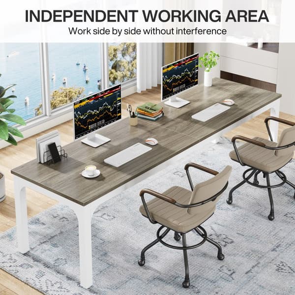 Tribesigns Datorbord - Skrivbord - 200 x 70 x 75 cm - Arbetsbord - Industriell stil