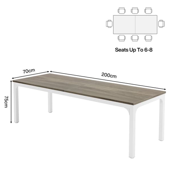 Tribesigns Datorbord - Skrivbord - 200 x 70 x 75 cm - Arbetsbord - Industriell stil