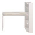 Miniatyrbild 1 av 3: Bureau Blanc avec étagère de rangement L121 cm - Mister