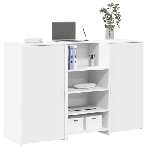 Receptionsdisk vit 155x50x103,5 cm konstruerat trä