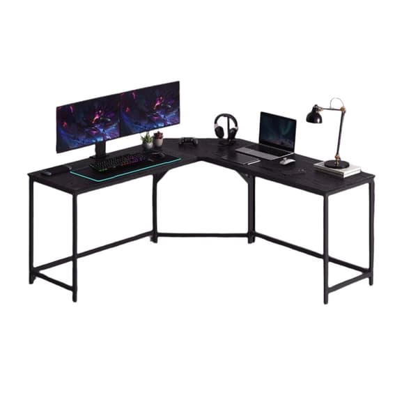 Rootz L -formet skrivebordspilbord - hjørnebord - arbejdsstation - Rumbesparende design - 149,1 cm x 149,1 cm x 76,1 cm