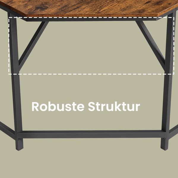 Rootz L -formet skrivebord - Gamingbord - Hjørnetesbord - Rumbesparende design - 149 cm x 149 cm x 75 cm