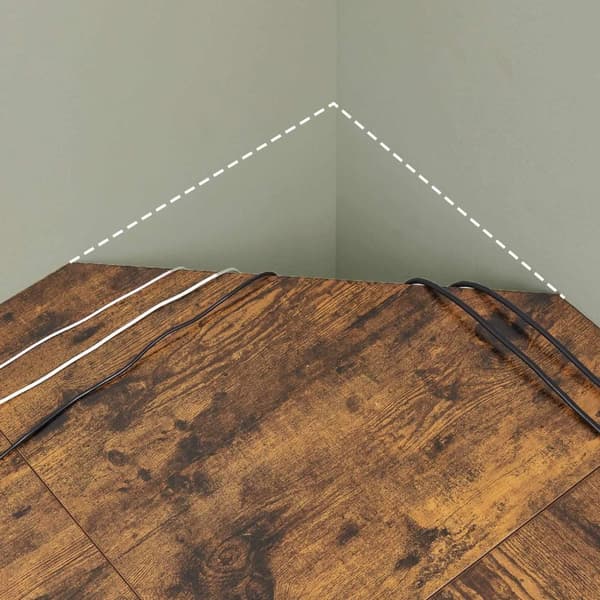 Rootz L -formet skrivebord - Gamingbord - Hjørnetesbord - Rumbesparende design - 149 cm x 149 cm x 75 cm