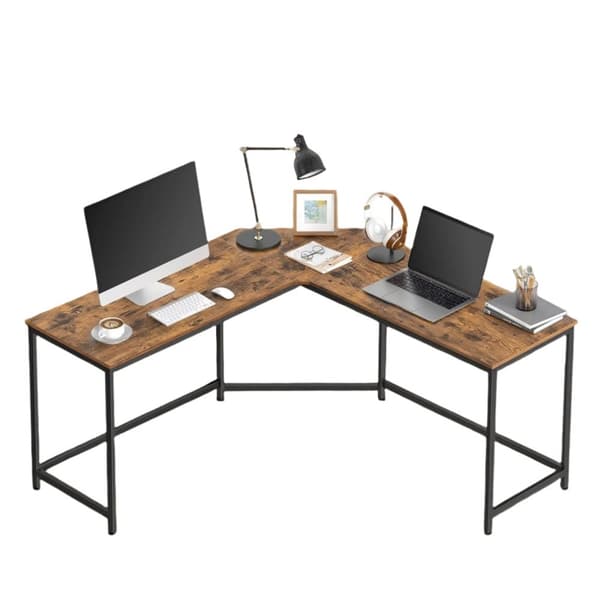 Rootz L -formet skrivebord - Gamingbord - Hjørnetesbord - Rumbesparende design - 149 cm x 149 cm x 75 cm