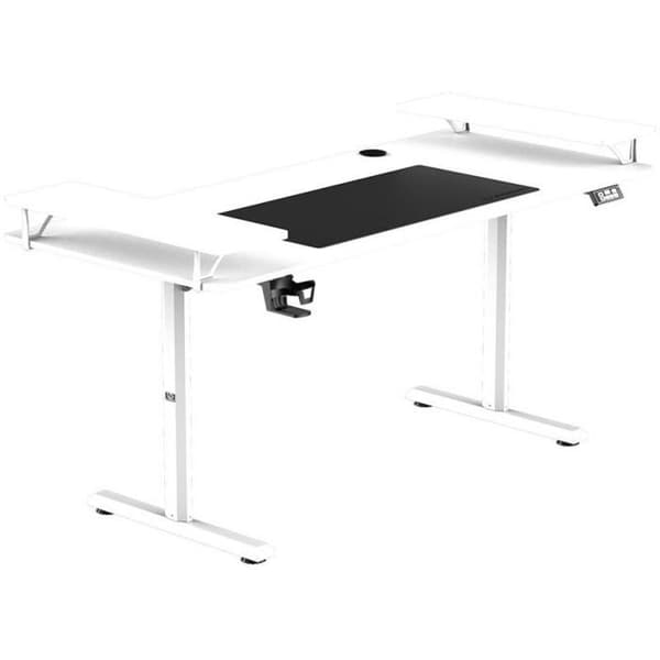 Bureau - rehausse bureau Ultradesk, justerbart elektriskt, 160X70 cm, 72-117 cm, HIGHLANDER XXL WHITE, vit