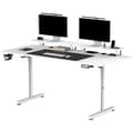 Miniatyrbild 1 av 4: Bureau - rehausse bureau Ultradesk, justerbart elektriskt, 160X70 cm, 72-117 cm, HIGHLANDER XXL WHITE, vit
