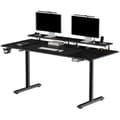 Miniatyrbild 1 av 4: Bureau - höj och sänkbar Ultradesk-byrå, elektriskt justerbar, 160X70 cm, 72-117 cm, HIGHLANDER XXL BLACK, svart,