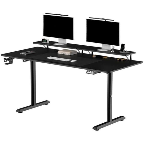 Bureau - höj och sänkbar Ultradesk-byrå, elektriskt justerbar, 160X70 cm, 72-117 cm, HIGHLANDER XXL BLACK, svart, Svart