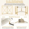 Miniatyrbillede 3 af 7: Skrivebord, 113x75x145 cm, Brun og Sort