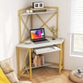 Miniatyrbillede 1 af 7: Skrivebord, 113x75x145 cm, Brun og Sort