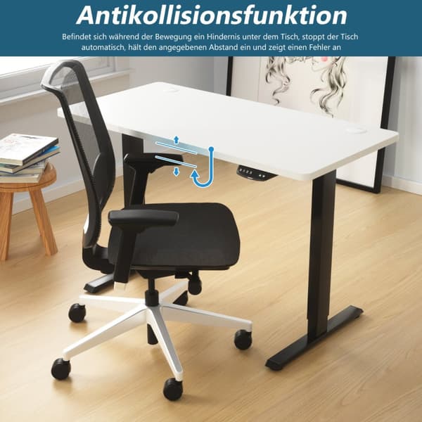 Skrivebordsstativ, 109-151x59x70-120 cm, Sort