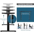 Miniatyrbillede 5 af 8: Skrivebordsstativ, 109-151x59x70-120 cm, Sort