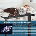 Miniatyrbillede 7 af 8: Skrivebordsstativ, 109-151x59x70-120 cm, Sort