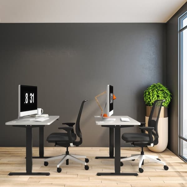 Skrivebordsstativ, 109-151x59x70-120 cm, Sort