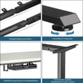Miniatyrbillede 1 af 8: Skrivebordsstativ, 109-151x59x70-120 cm, Sort