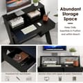 Miniatyrbillede 5 af 8: Computer Skrivebord, 90x61x94 cm, Sort/Valnød
