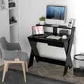 Miniatyrbillede 2 af 8: Computer Skrivebord, 90x61x94 cm, Sort/Valnød