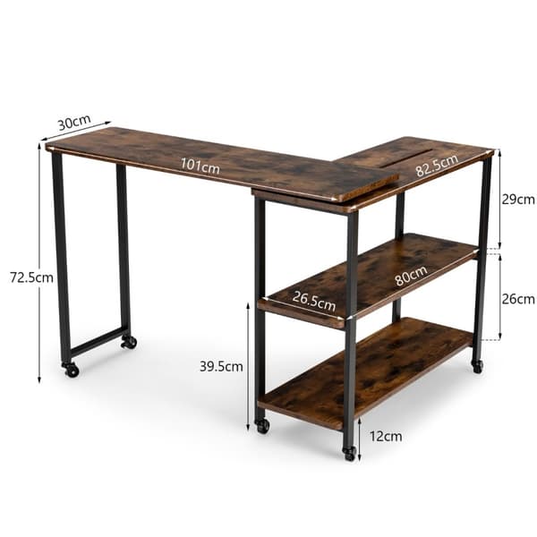 Soffbord, 101x30x72.5 cm, Brun