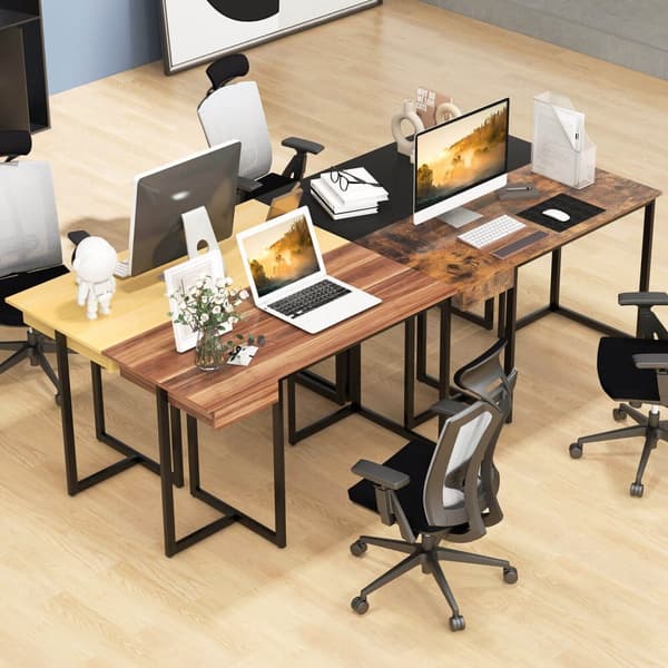 Computerskrivebord, 122x56x76 cm, Valnød