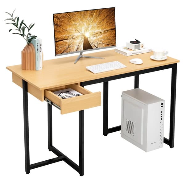 Computerskrivebord, 48x22x30 tommer, Natur